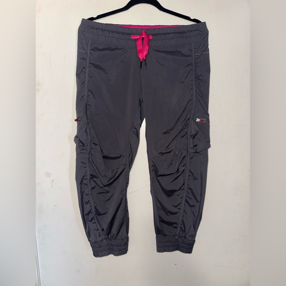 lululemon athletica Gray Joggers with Pink Drawstring